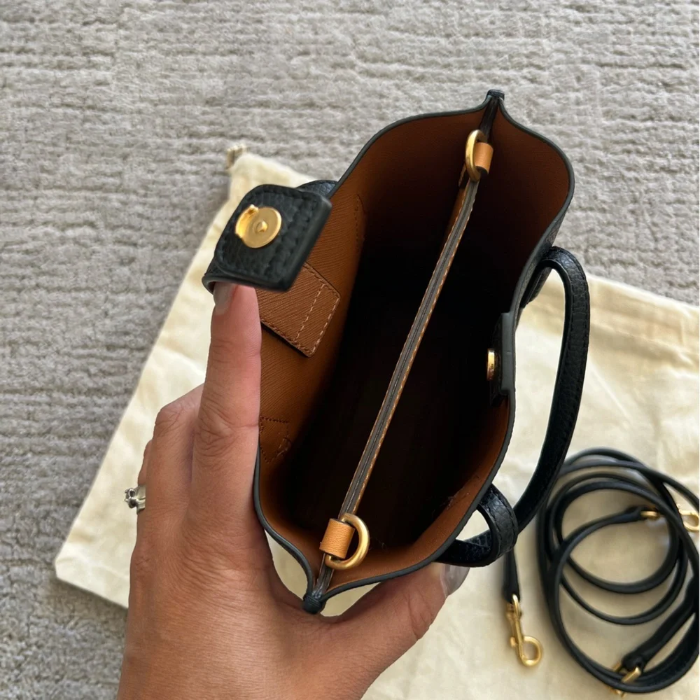 Tory Burch Mini Perry Leather Tote Bag - Picture 8 of 16